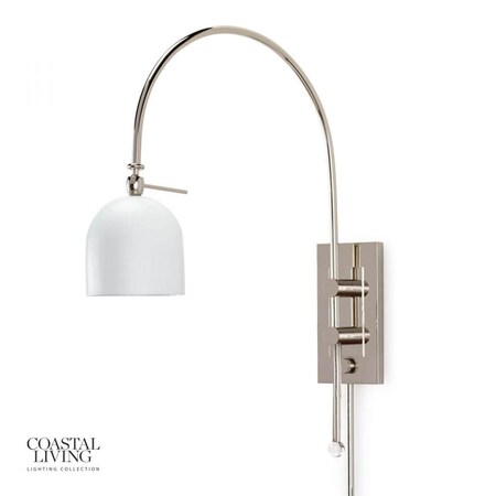 Regina Andrew Coastal Living Heron Sconce (Polished Nickel and White) 15-1001PNWT